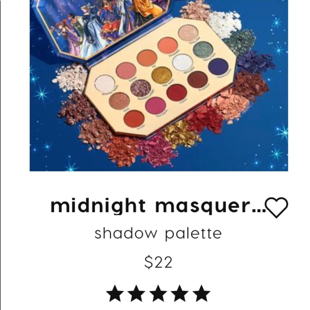 Disney clourpop inspired pallete